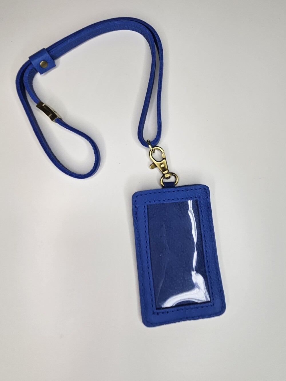 Portland Leather Goods ID Badge Lanyard Skydive Blue